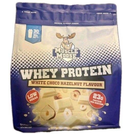 Muscle Moose Whey Protein White Choco Hazelnut Flavour