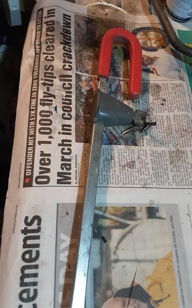 For sale a old steering lock 