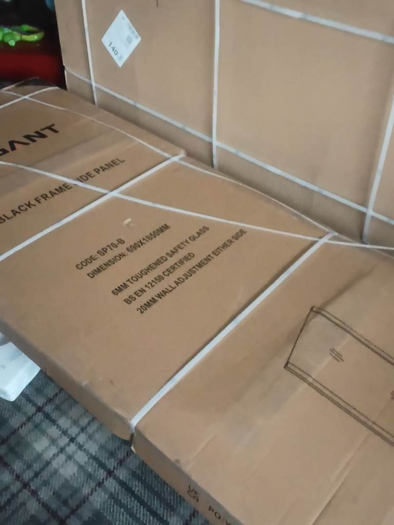 Brand new shower enclosure and tray