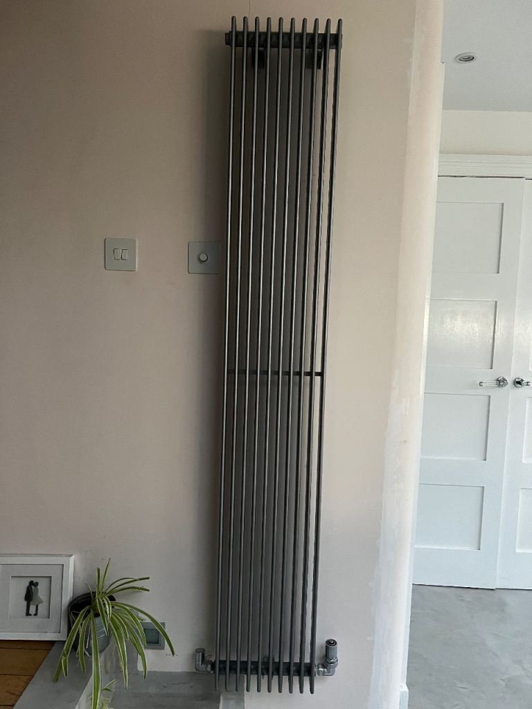 Vertical Designer Radiator - Bisque Finn