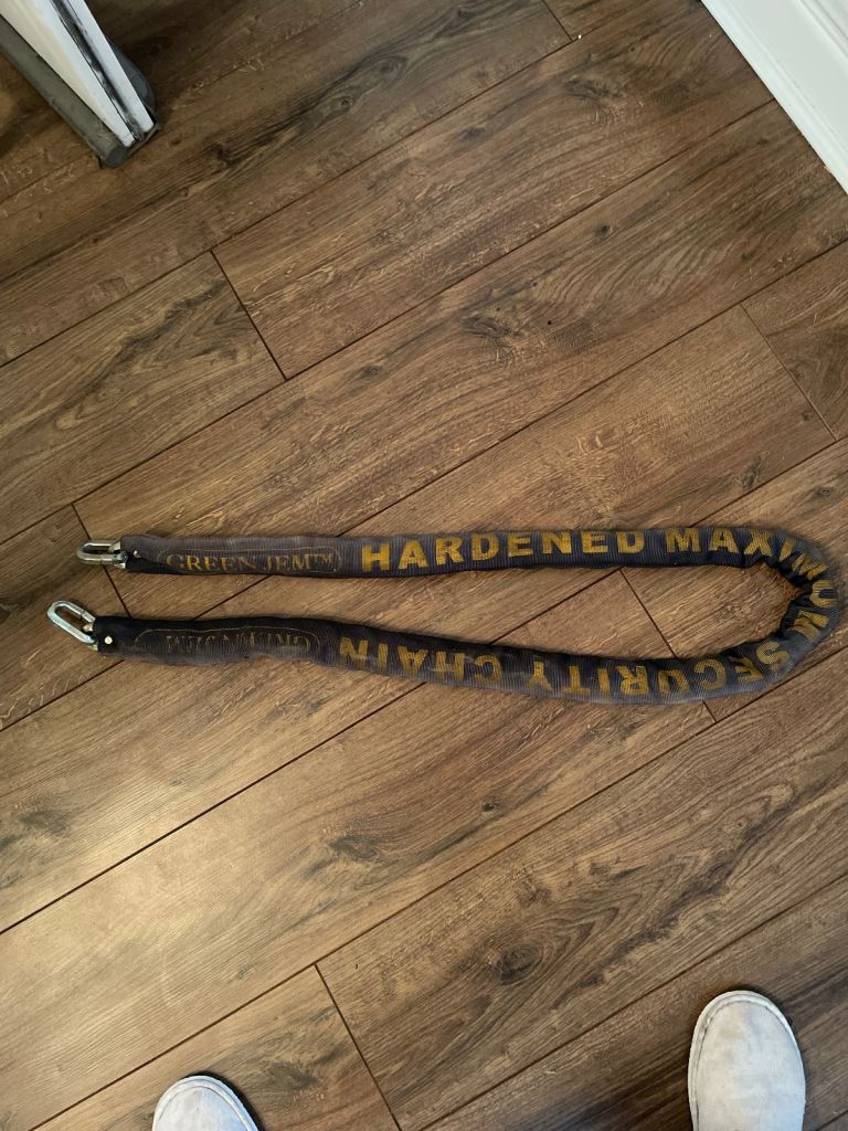 Motor bike security metal chain