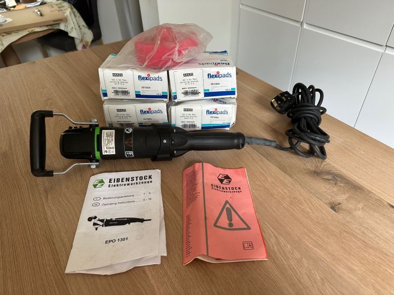 image for Eibenstock - Polish Grinder - EPO 1301 and 5 x Flexipad polishing sponge (150x50 code 351004)