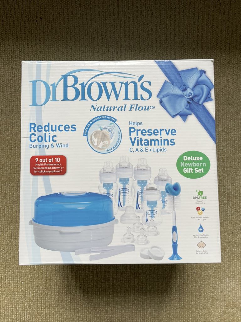 Dr Brown’s bottles and steriliser set
