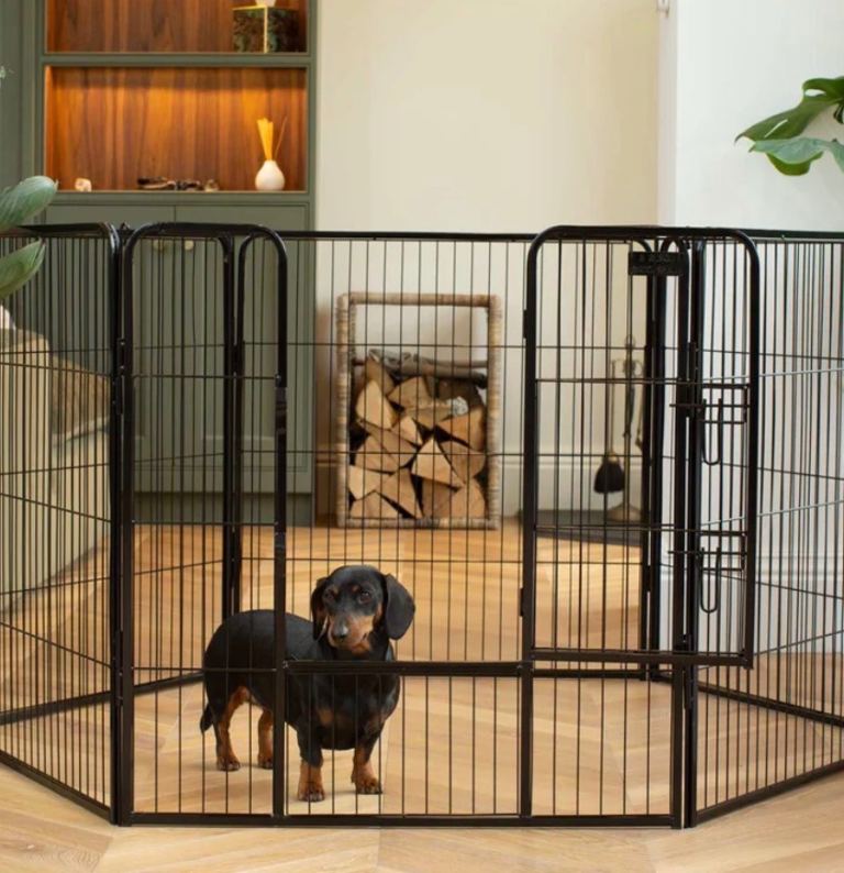 Lords & Labradors 80cm High Black Puppy Play Pen Black