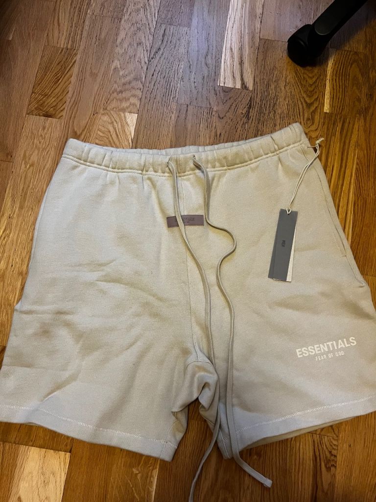 Essentials Fear of God Shorts - Beige, Size L, Brand New with Tags