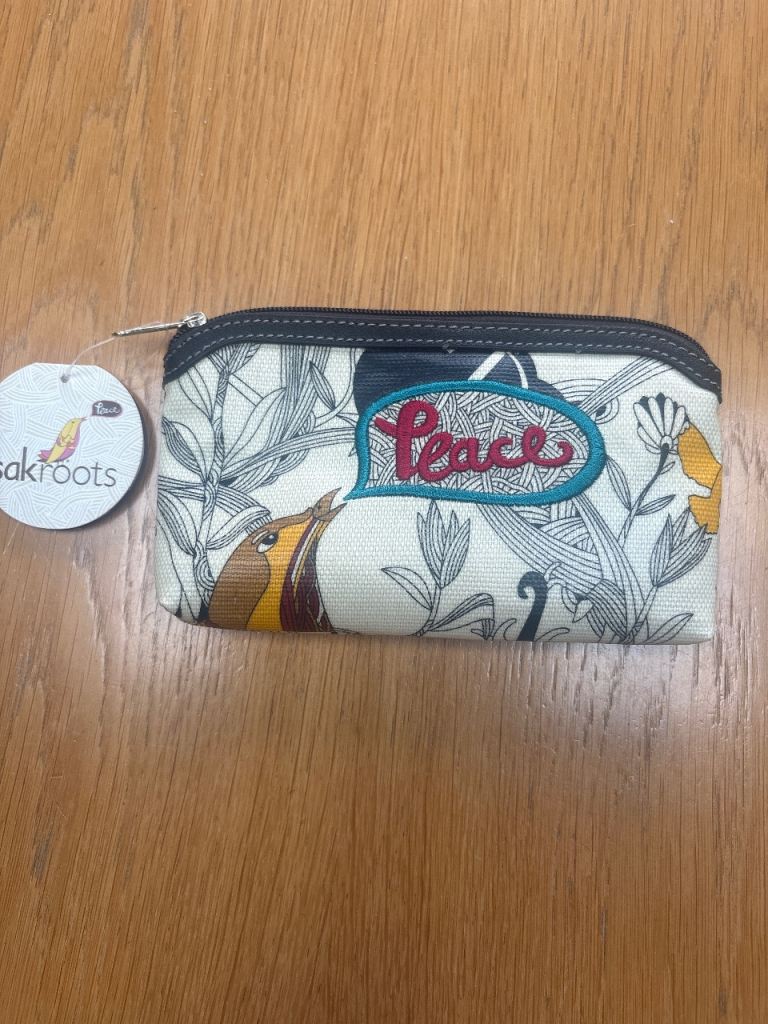 New Sakroots Peace Bird Small Pouch/makeup bag