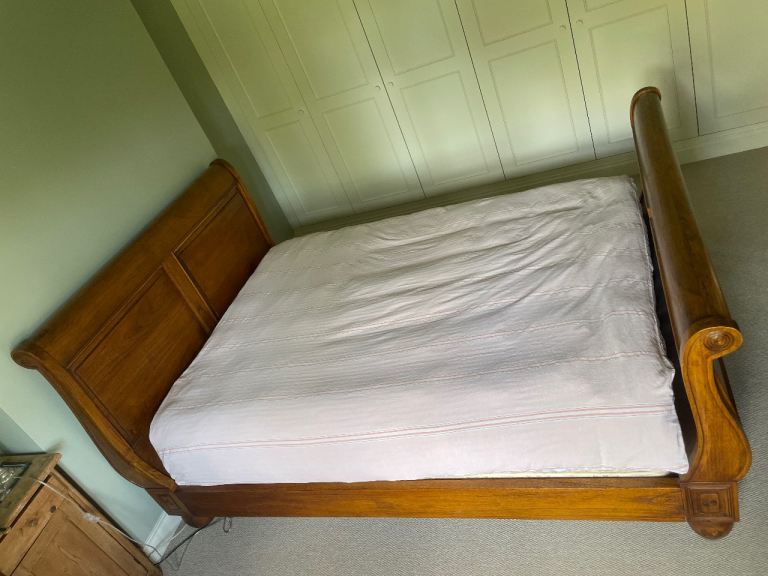 King size “sleigh” bed