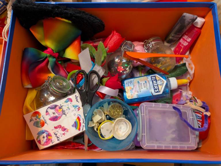 FREE Kids arts & crafts, mixed pieces box