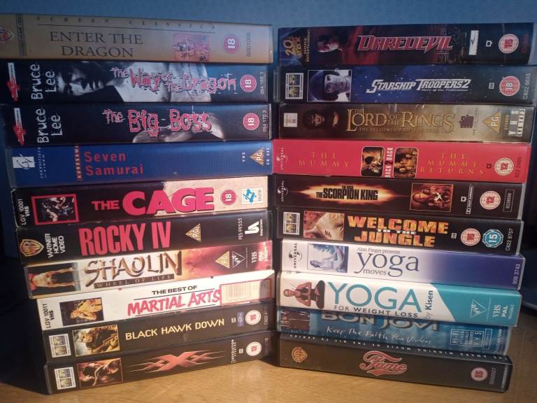 VHS videos films job lot
