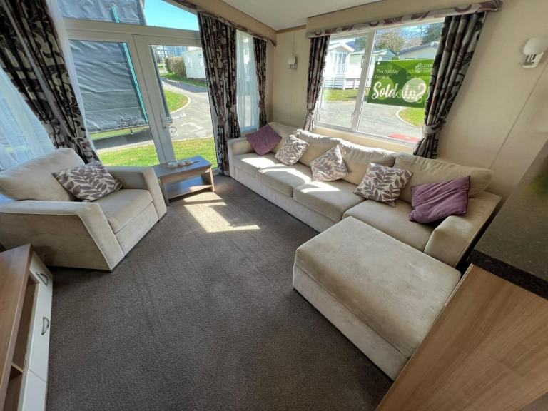 Sited 3 bed static caravan for sale, North Wales. FREE 2026 SITE FEES