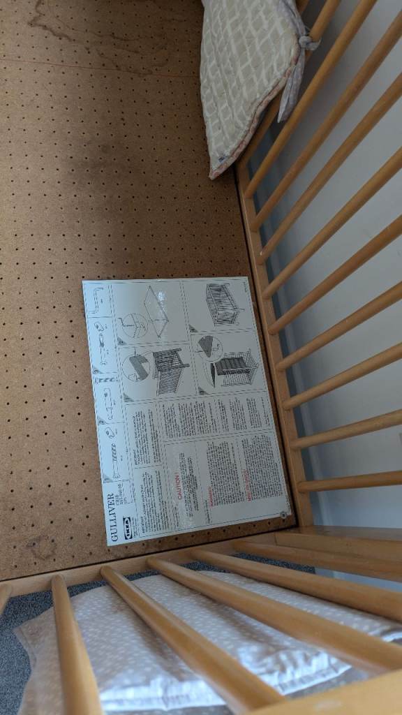 IKEA GULLIVER Cot Bed with Mattress and Accessories – Good Condition