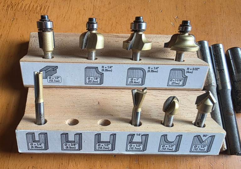 For sale is set of Piranha router bits
