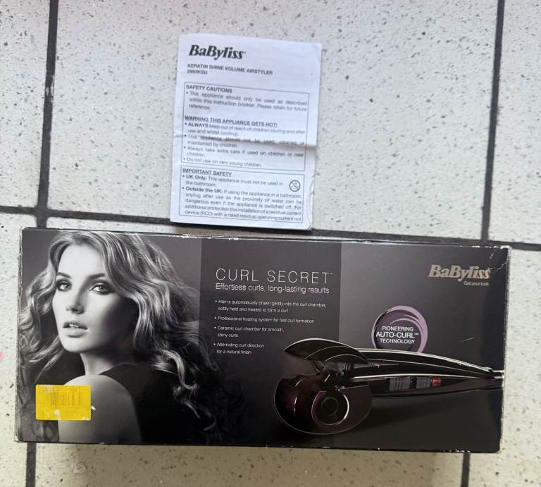 BABYLISS CURL SECRET PROFESSIONAL HOME HAIR STYLING SYSTEM BOXED AS NEW ONLY £12 CAN POST