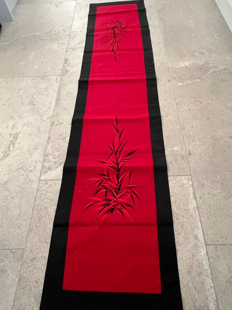 Silk Embroidered Bed runner