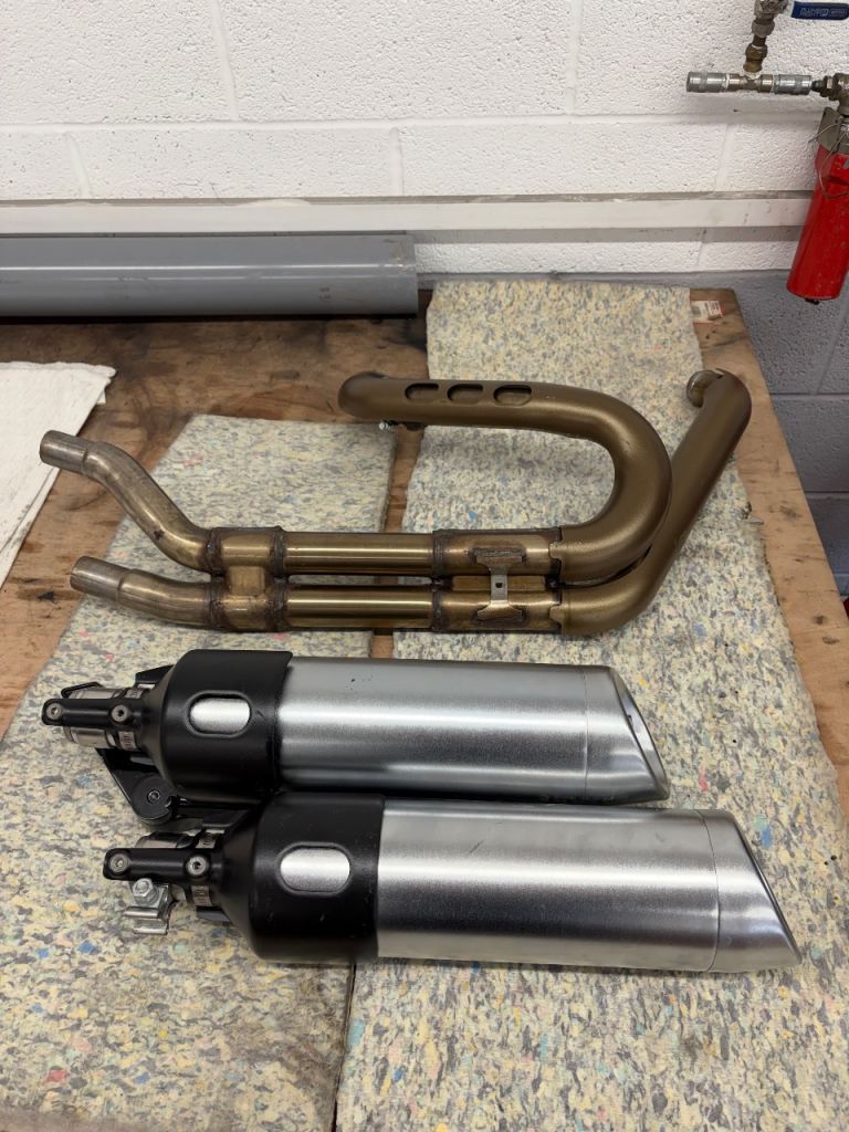 Harley Davidson exhaust system.