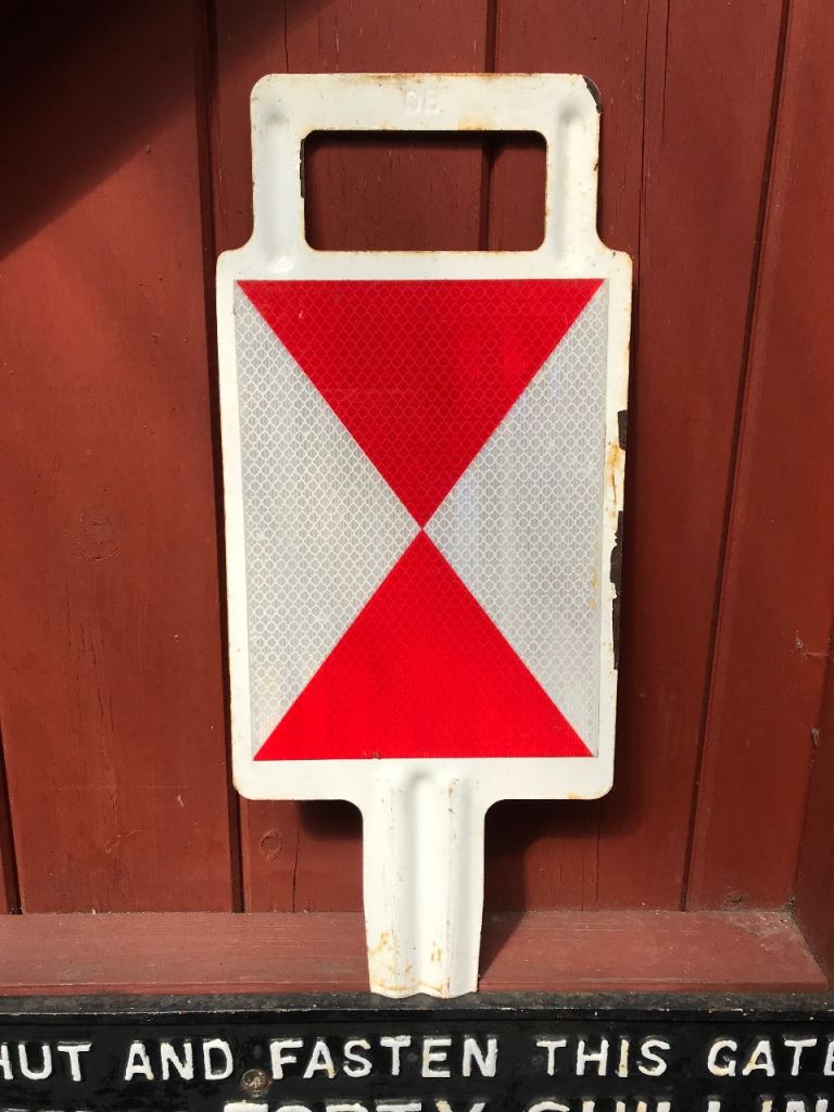 German Railways Stop/Warning Sign