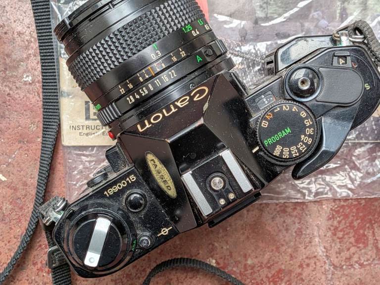 Canon ae1 program film camera and lenses