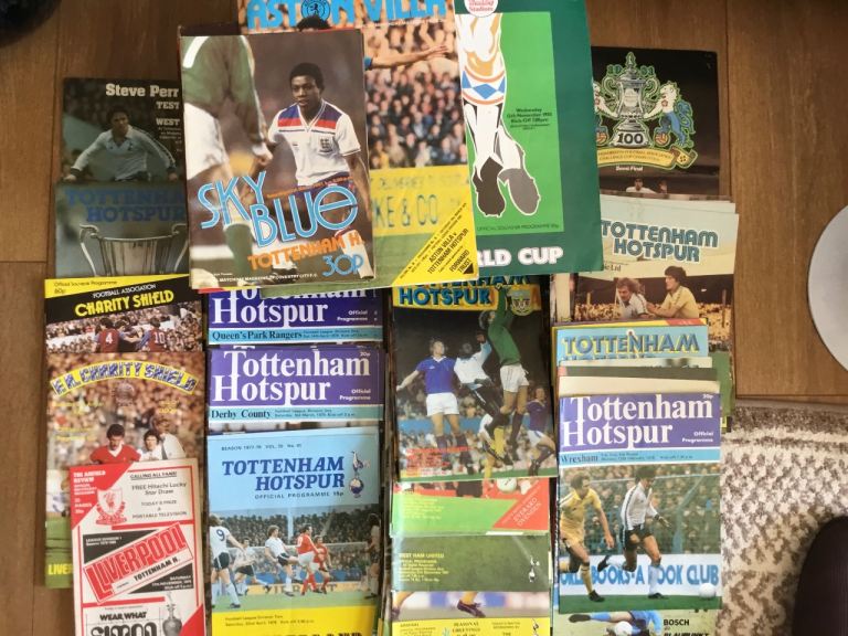 Collection of Vintage Football Programmes 1979-1983 All  Tottenham Hotspur Matches &  1 x World Cup