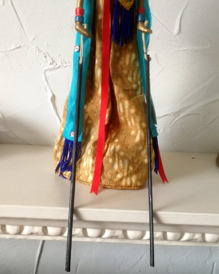 Rod Puppet Ukuran Name Arjuna Sequin Detail With Stand Made In Indonesia