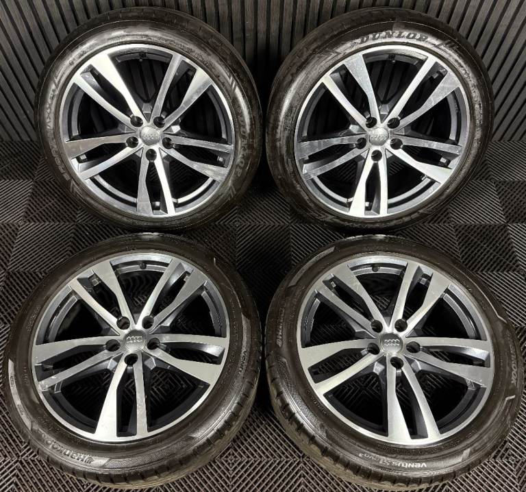 19'' GENUINE AUDI A6 C8 S LINE 5 DOUBLE SPOKE ALLOY WHEELS TYRES