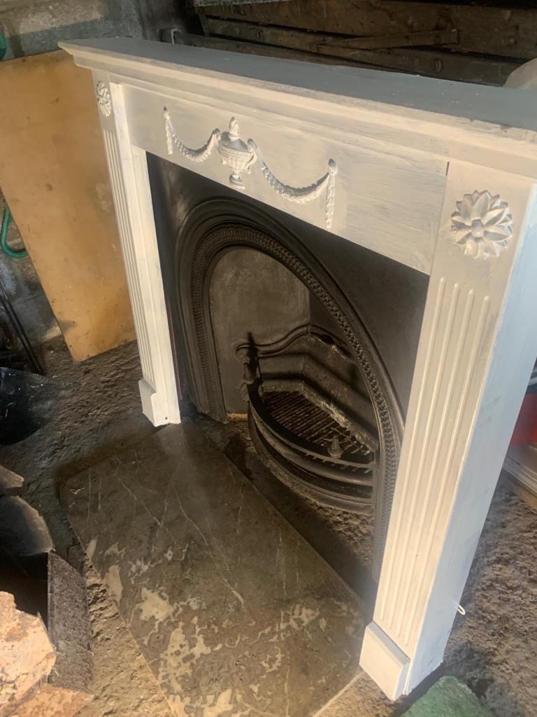 Fireplace sets including surrounds and hearths 