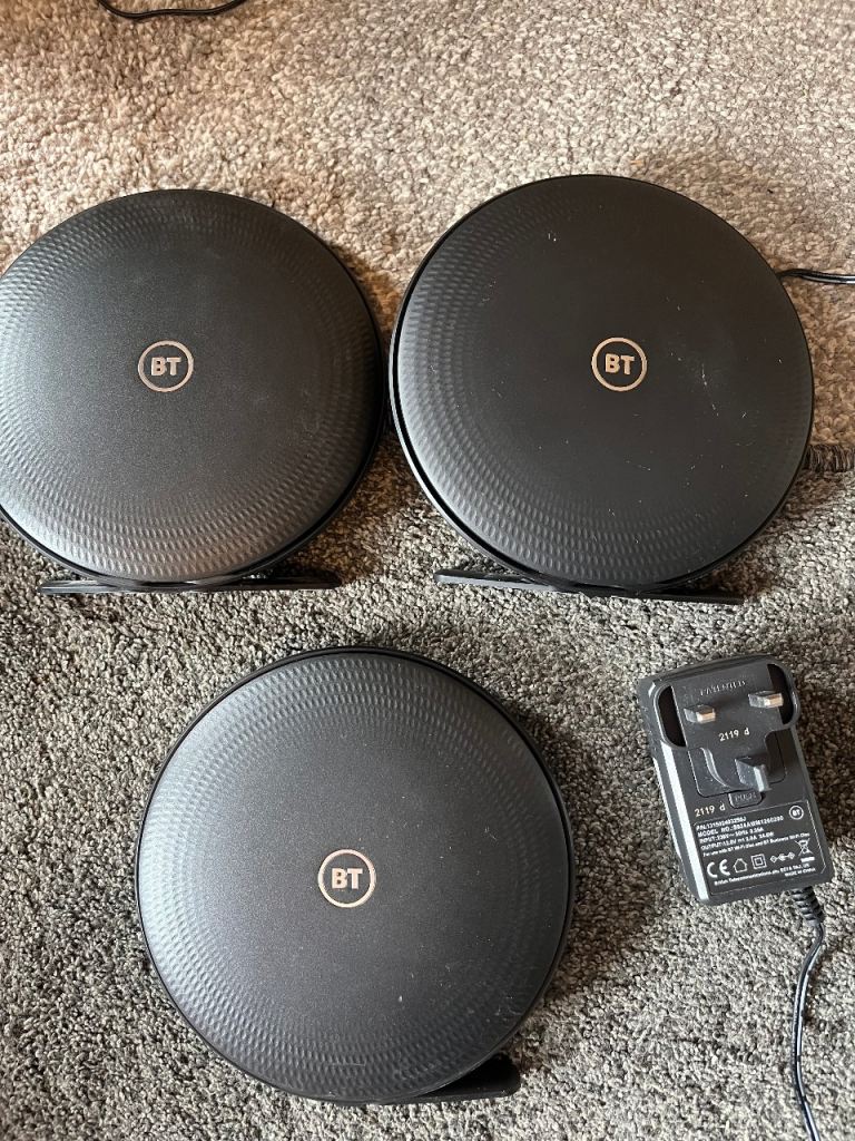 BT Whole Home Wi-Fi Discs – Set of 3 with Power Supply
