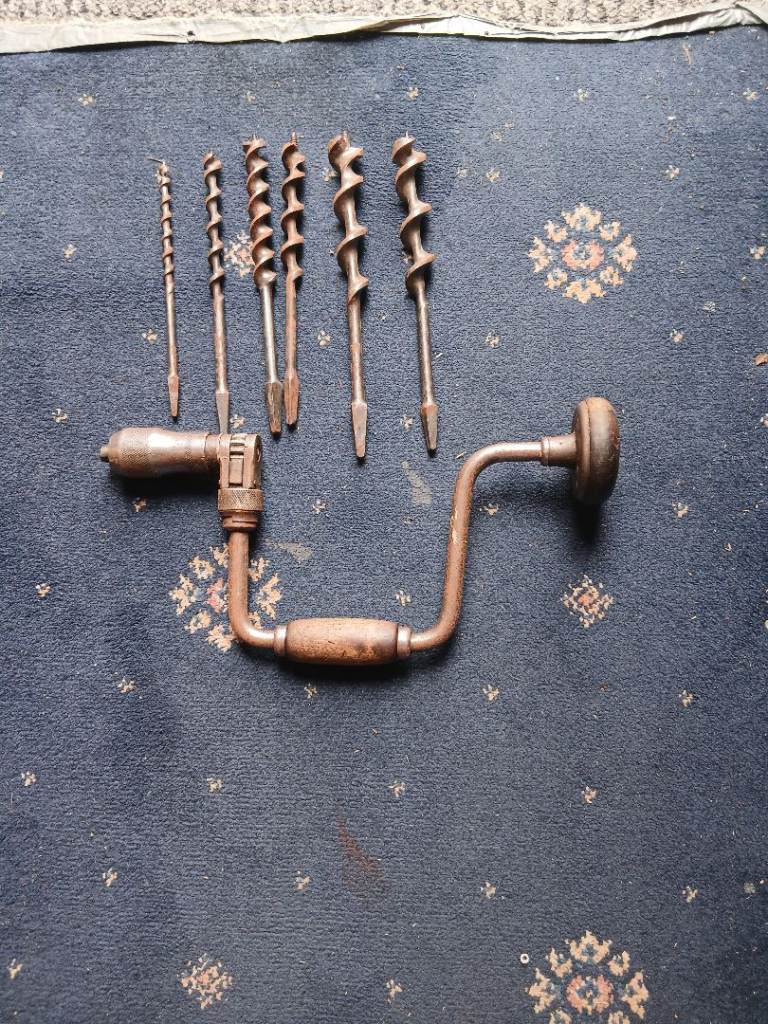 Joiners brace and assorted augerdrill bits