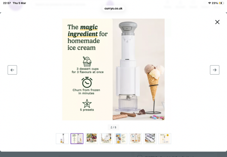 CUISINART Freeze Wand Stick Ice Cream Maker