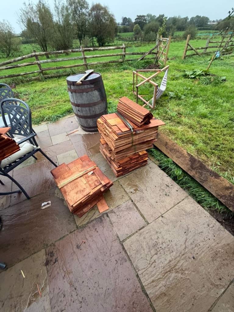 6 bundles of cedar shingles and ridges for sale