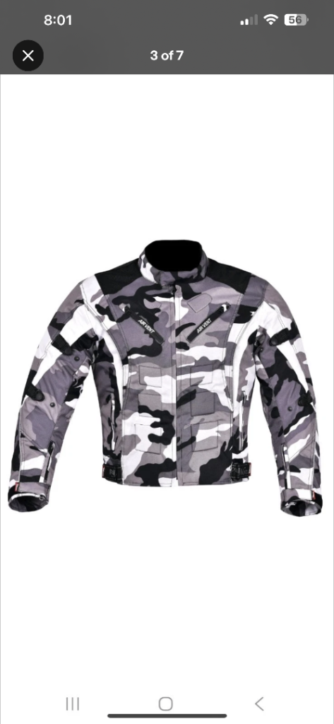 Men's Motorcycle Motorbike Jacket Waterproof Cordura CE Armoured Camouflage