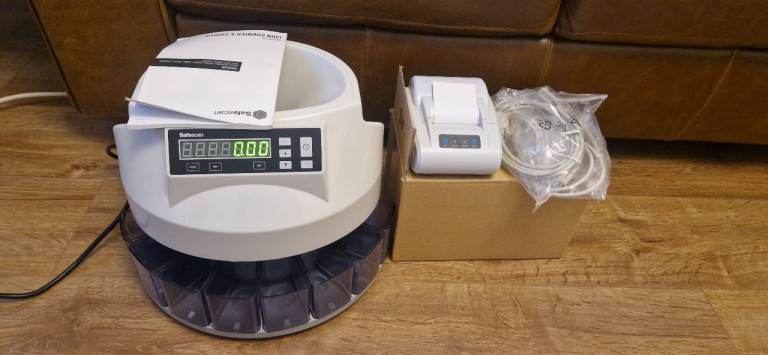 Safescan 1250 GBP Coin Counter & TP230 Printer - As Good As New