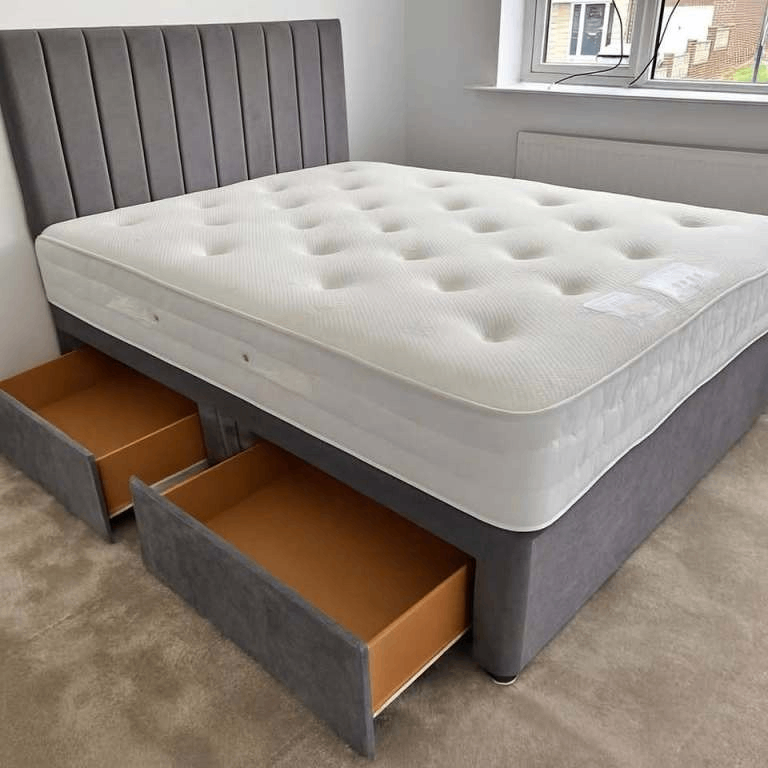 ✔️Modern & Stylish Brand New 6ft Luxury Super King Size Divan Bed With Mattress | Pay on Arrival📞🚚