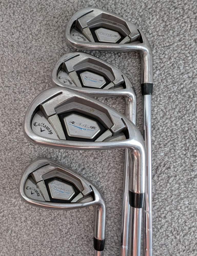 Callaway Rogue CF18 Irons 7-PW / KBS Tour 120 Stiff Flex Lamkin Grips Beginners