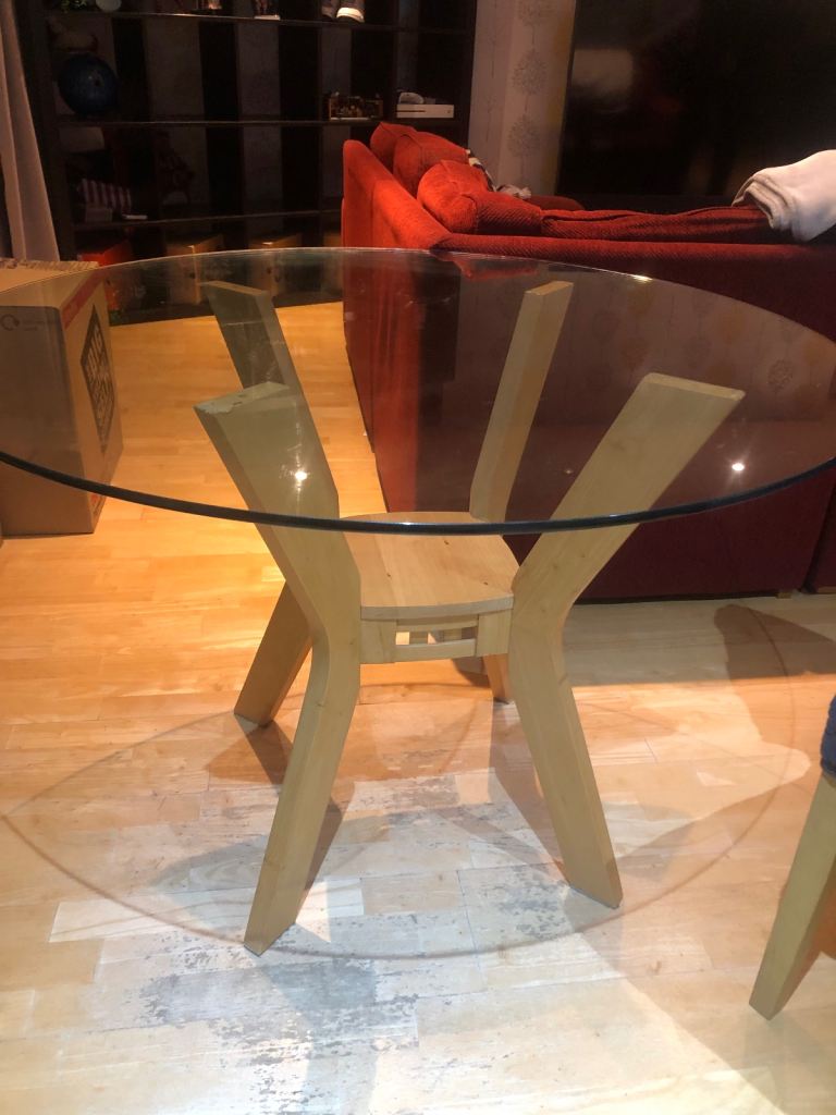 Glass Round Dining Table
