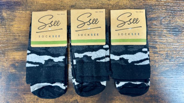 Black & Grey Military style Socks by Ssee