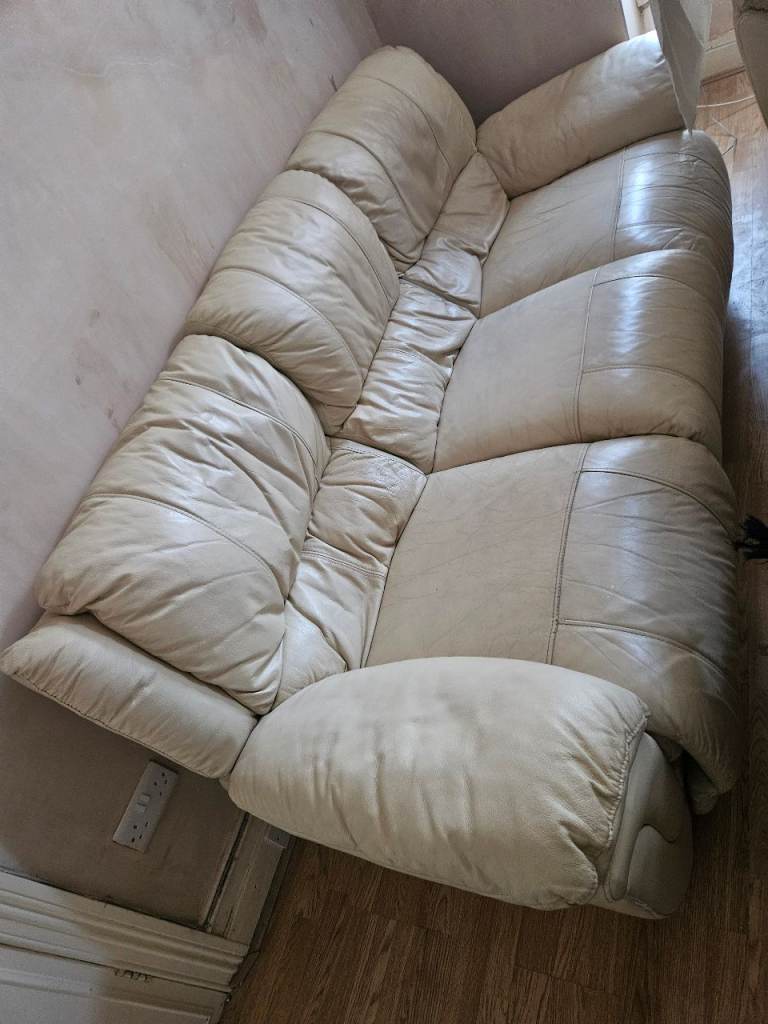 3 piece leather recliner sofa
