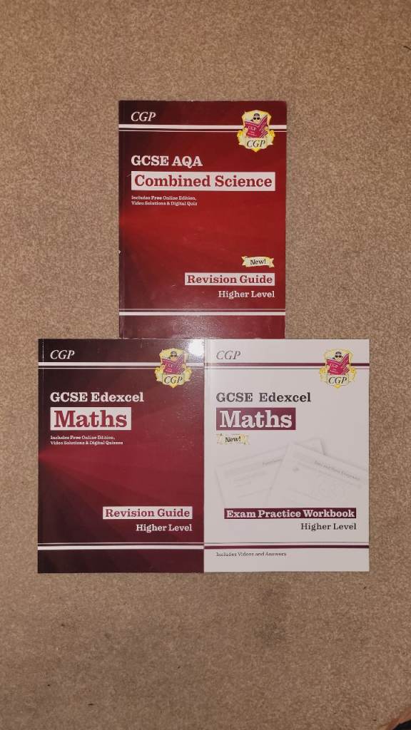 GCSE Maths and Combined Science Higher Level Revision Guides and Workbook