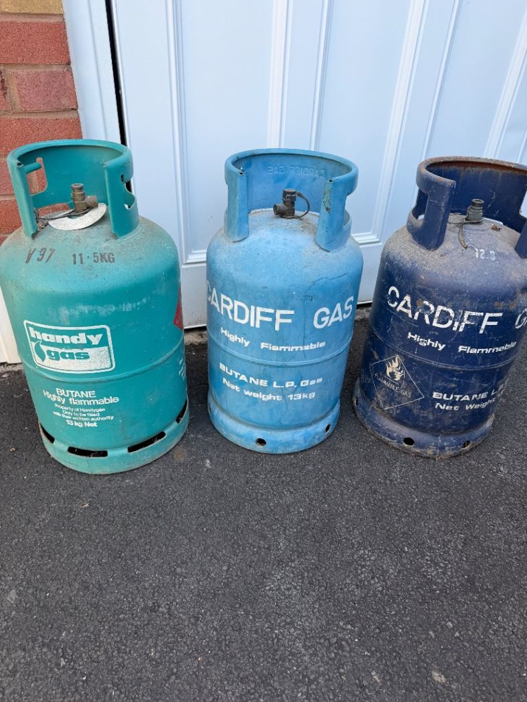 Butane Gas Bottles - 3 Available