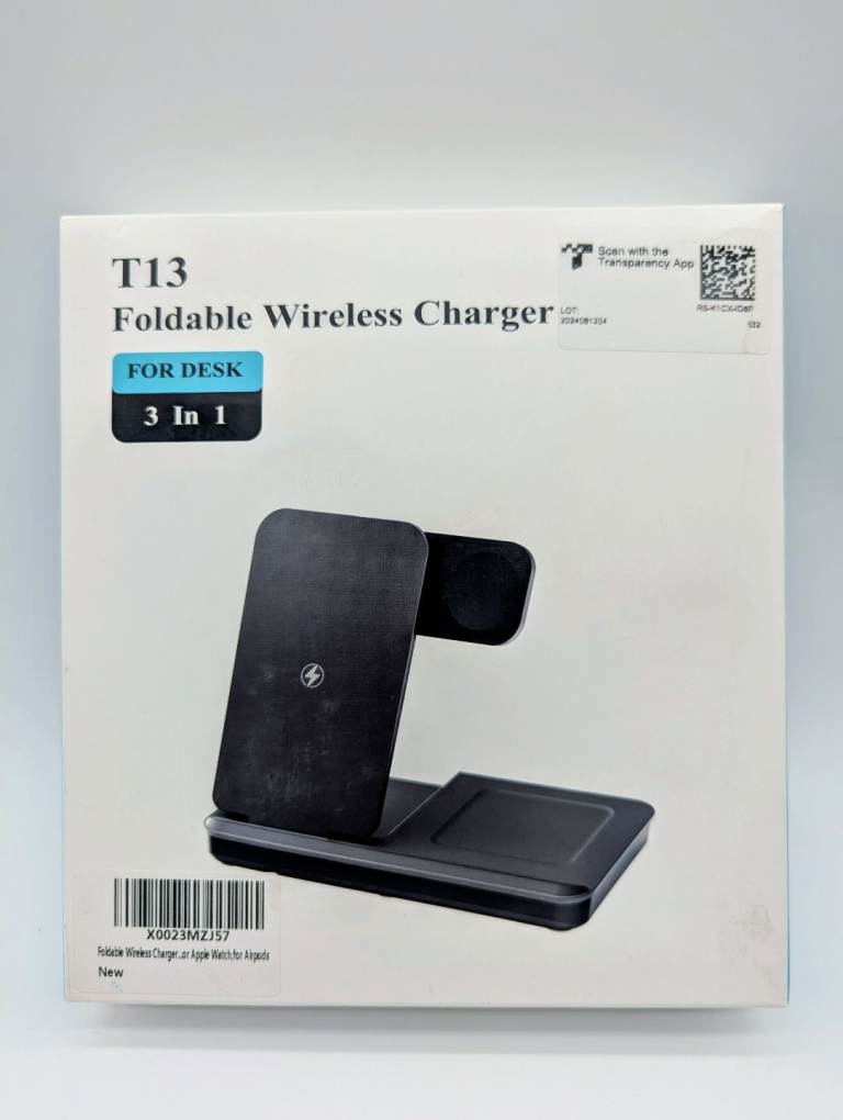 3 in 1 Foldable Wireless Charger – Phone, Watch & Earbuds (New)