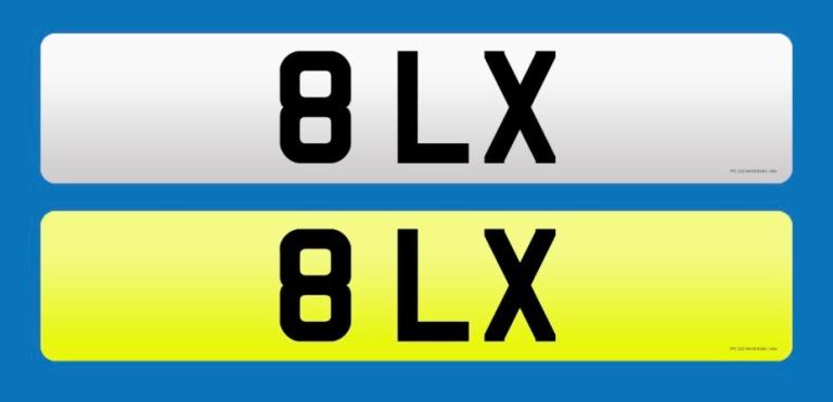 image for 8 LX Dateless Cherish Number Personal Plate Private Reg Short 3 Digit GB UK Registration