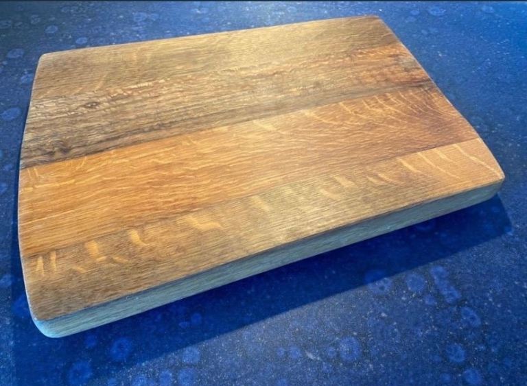 Oak Whisky Barrel Serving Platter – Handcrafted –