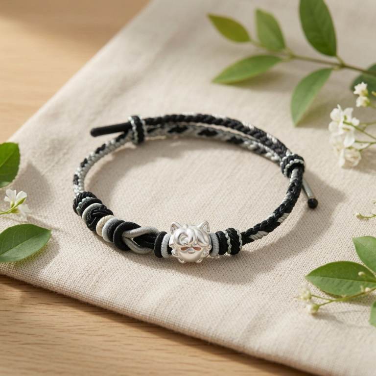 Handmade bracelet, made of pure silver.