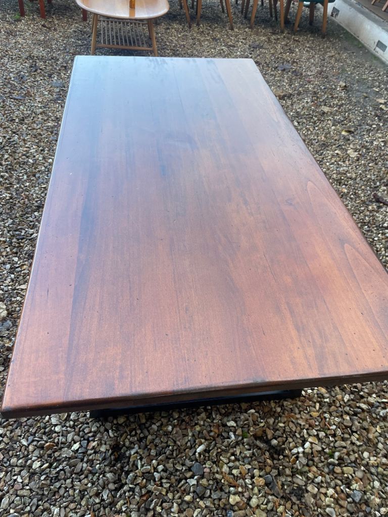 John Lewis vintage antique style industrial dining table 