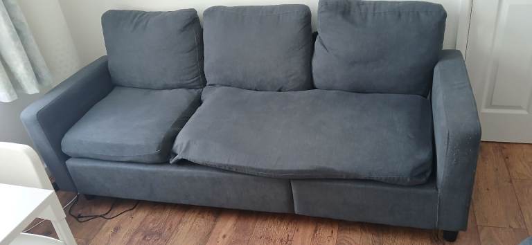 3 seater sofa with foot stool
