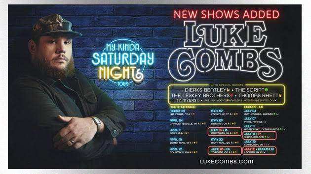 Luke Combs Concert 2x Standing tickets Wembley 