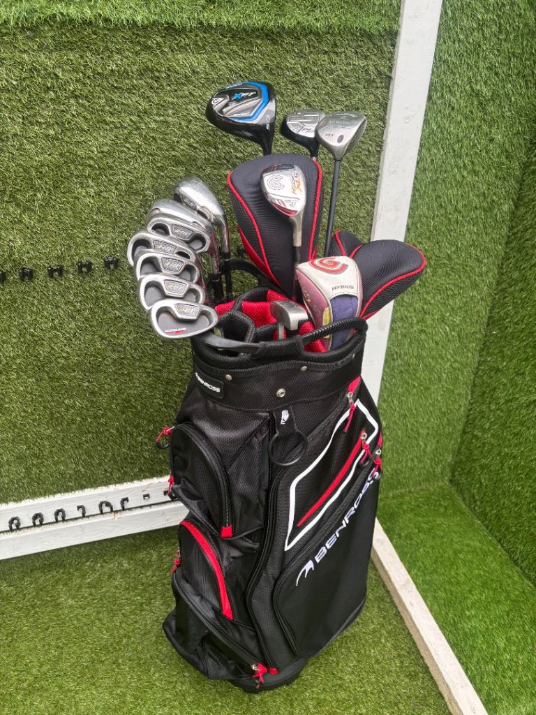 Wilson HotBlade Irons & Dunlop XPT Driver, Callaway & Mizuno Woods, Cleveland Hybrid & Benross Bag