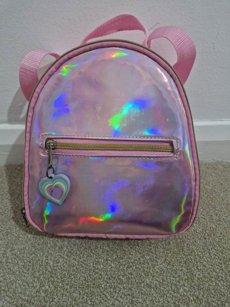 Pink backpack style lunch box