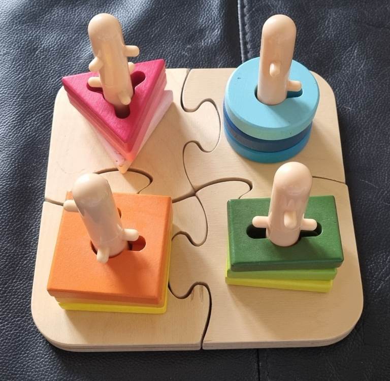 HAPE Creative Peg Wooden puzzle for toddlers