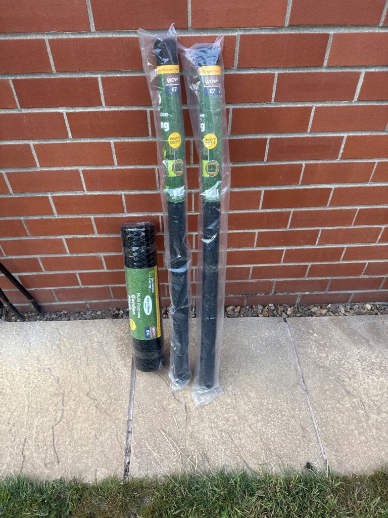 New Garden Fencing Mesh Rolls - Black Plastic RRP £24