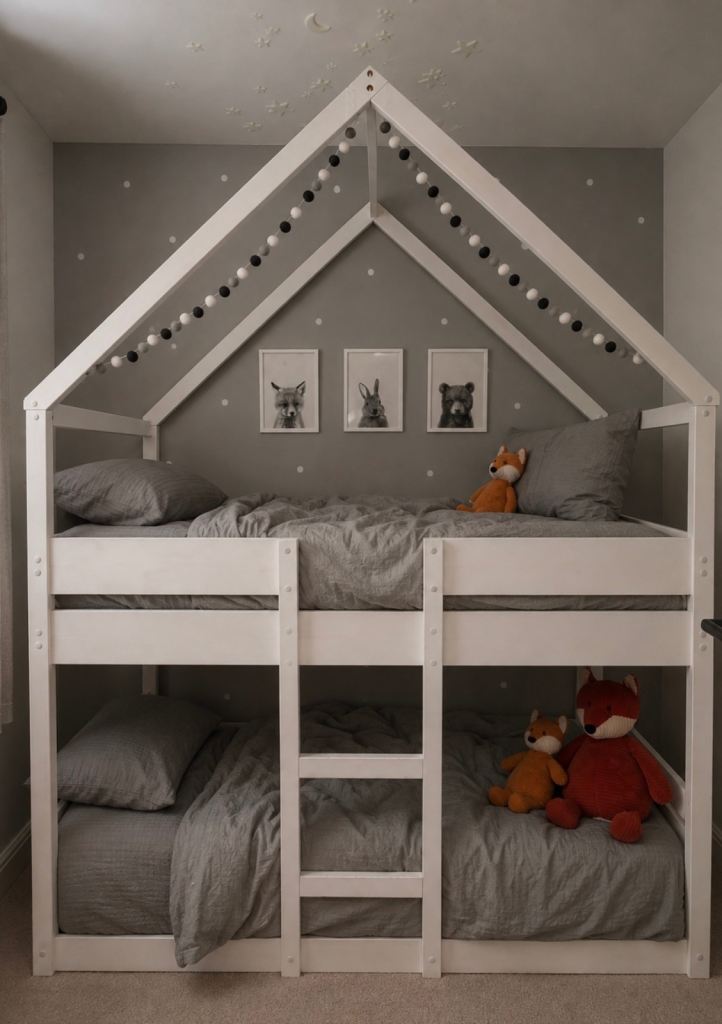 Noa and Nani White Wood Single Bunk Bed - Good Condition